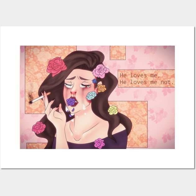 He Loves Me, He Loves Me Not Wall Art by InsomniacKatz